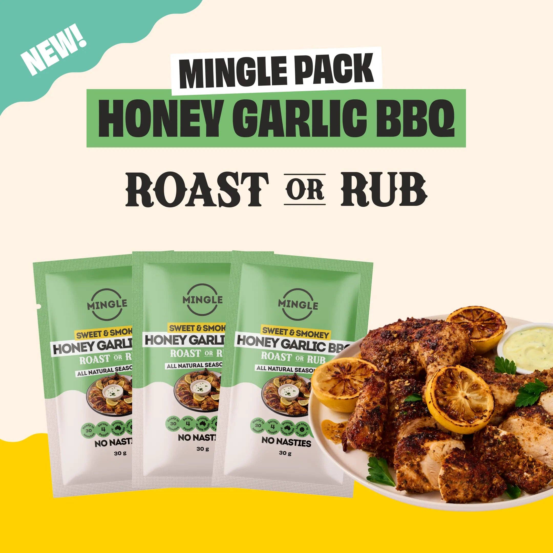 Mingle HONEY GARLIC BBQ RUB 30g