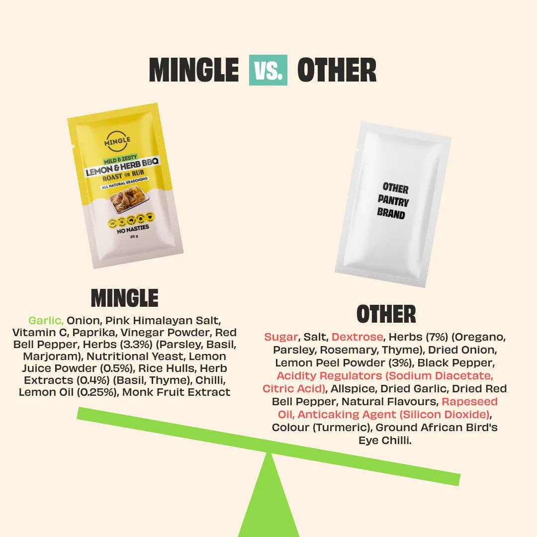 Mingle LEMON & HERB BBQ RUB 25g