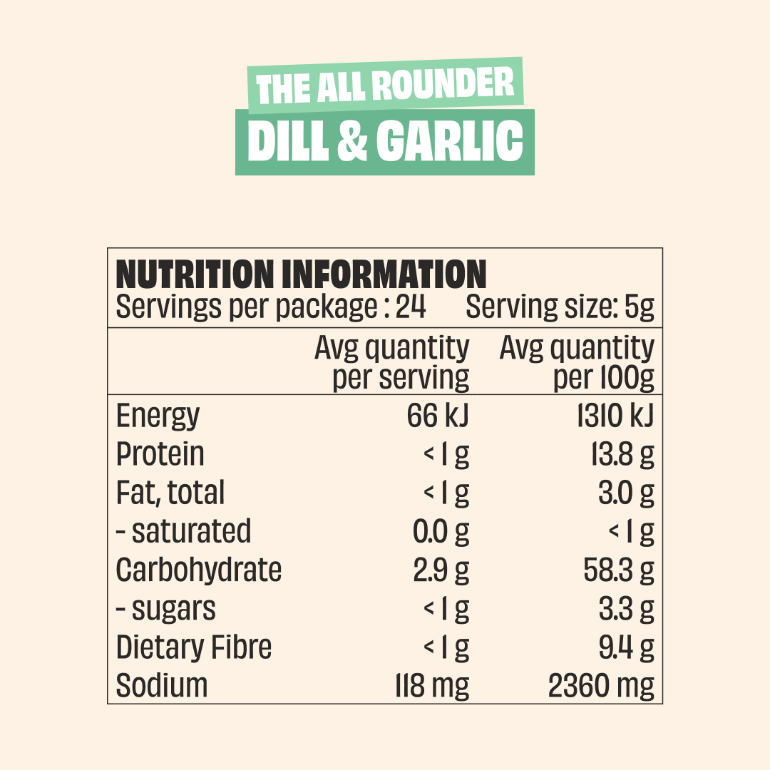 Mingle Dill + Garlic Range Seasoning 120g