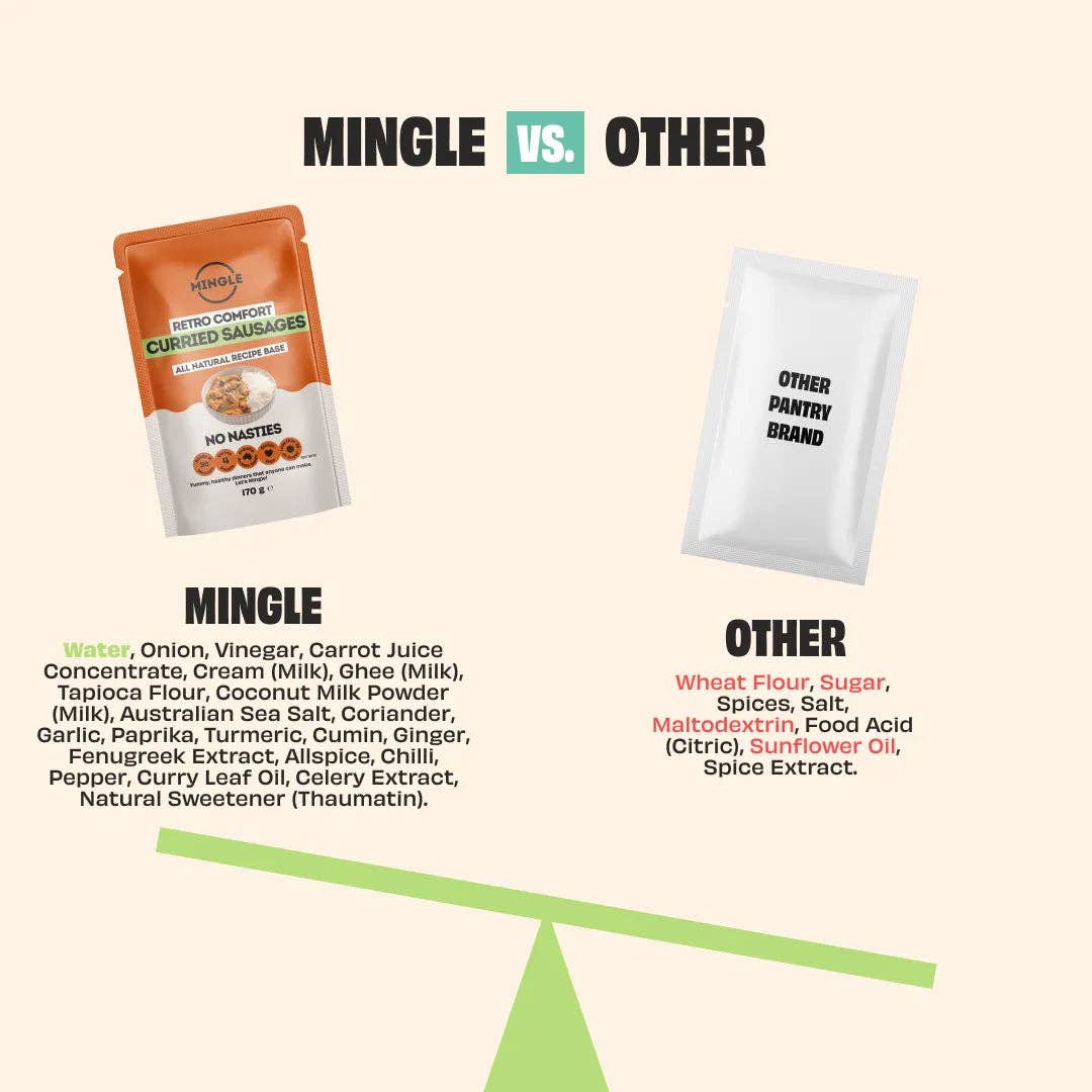 Mingle Curried Sausages Recipe Base - 170g