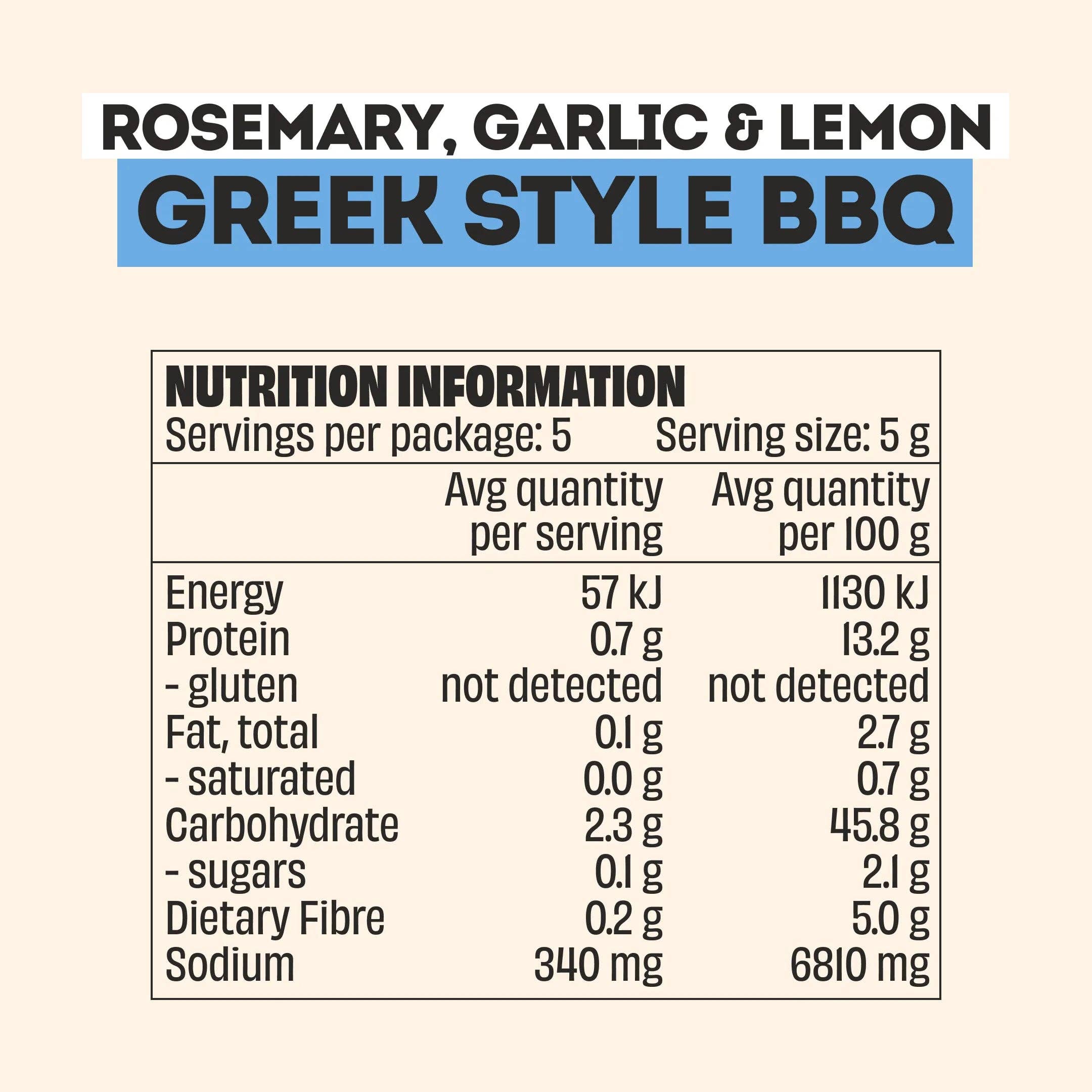 Mingle GREEK STYLE BBQ RUB 25g
