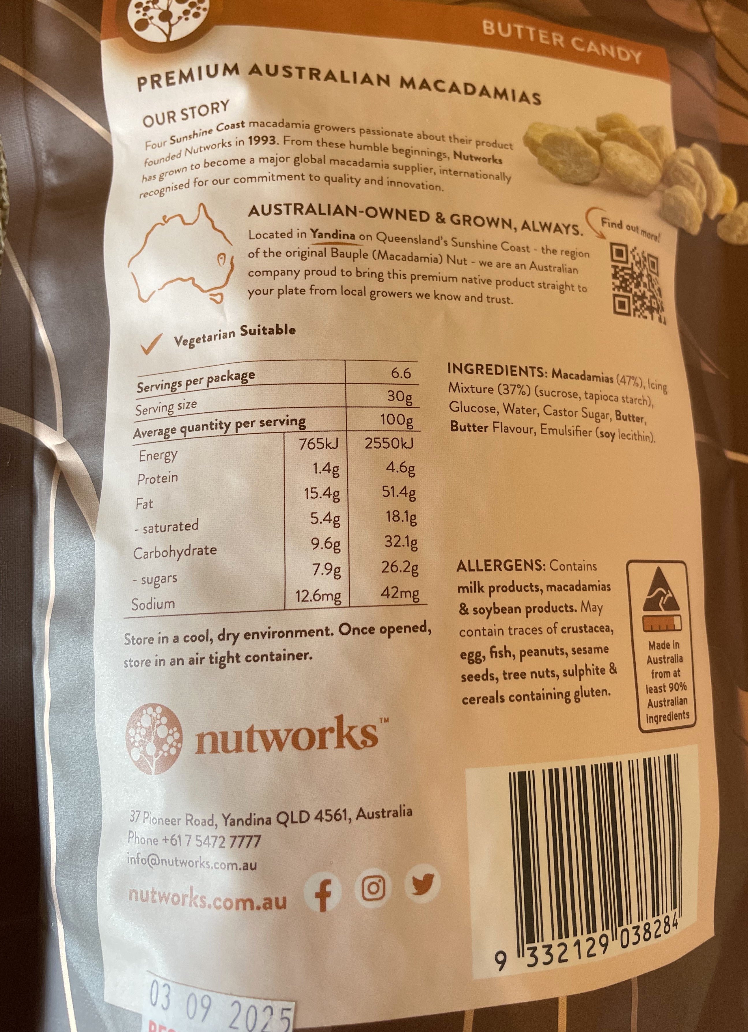 Macadamia - Butter Candy 200g
