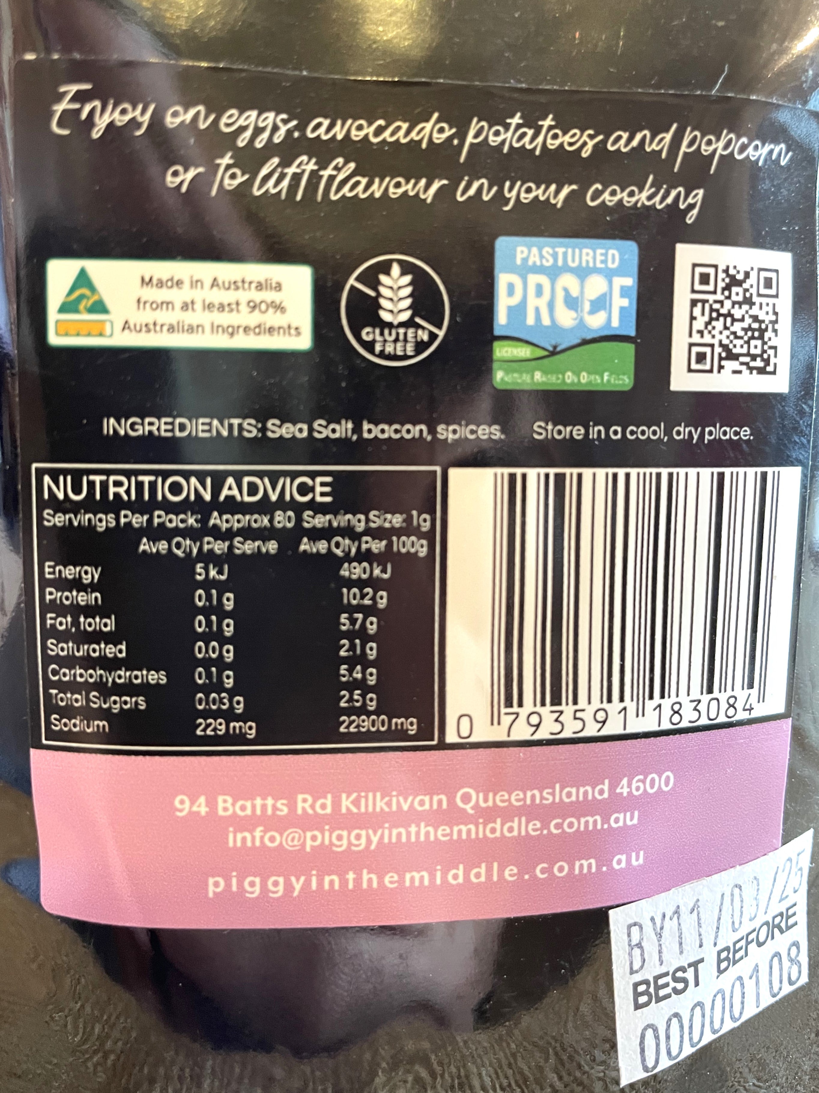 Piggy in the Middle - Bacon Salt - 80g