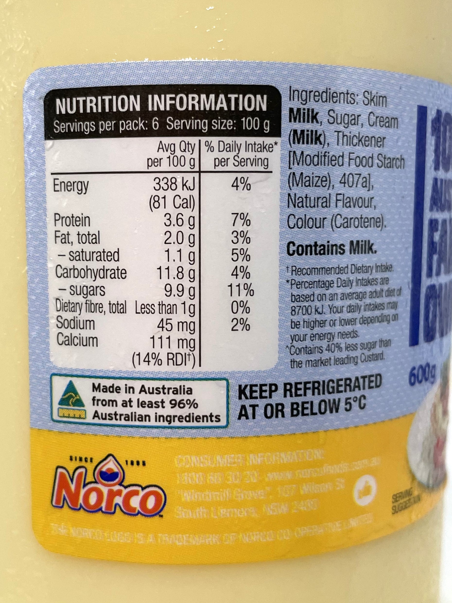 Norco Custard - 600g