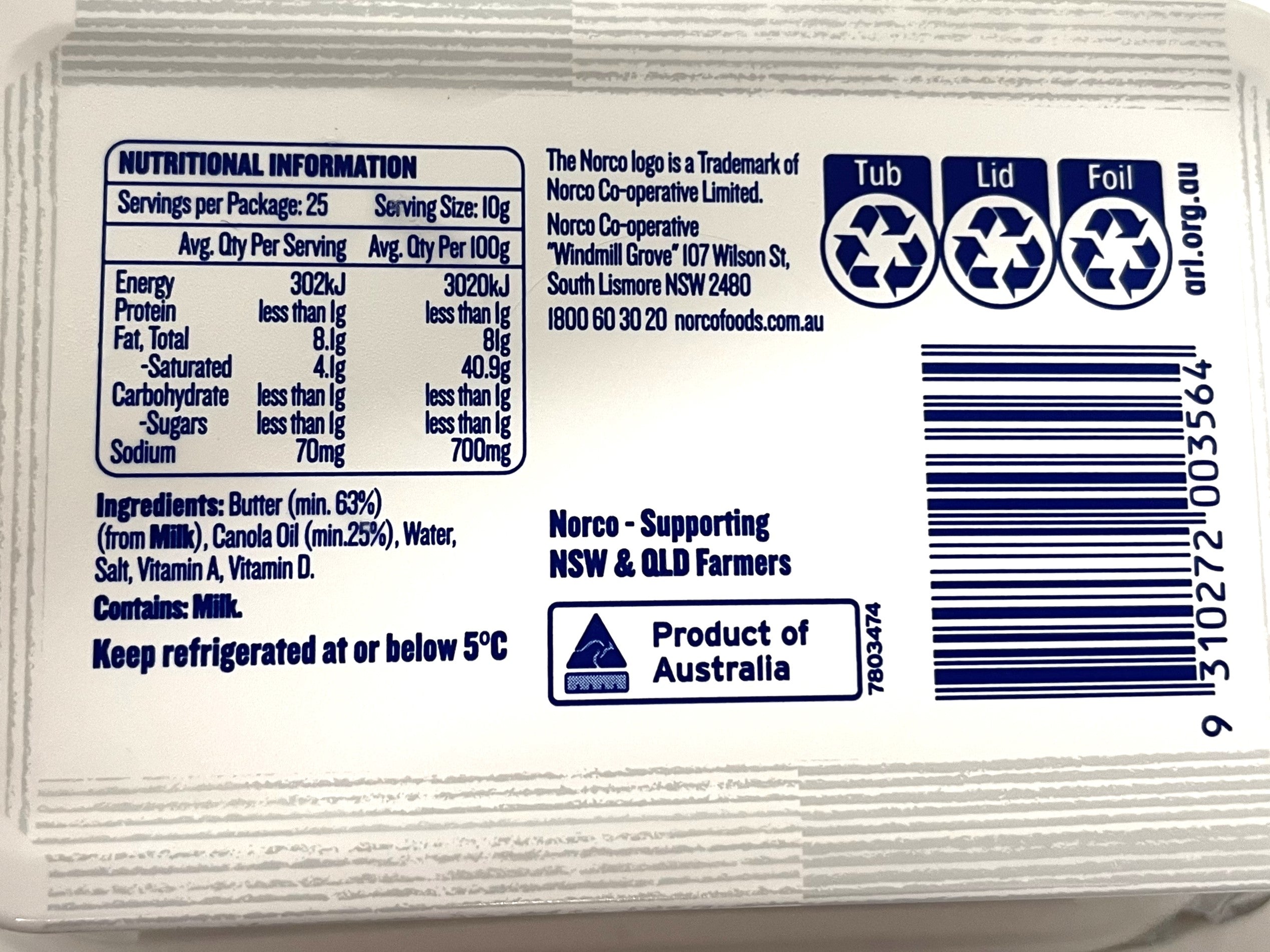 Norco Supersoft Spreadable 250g