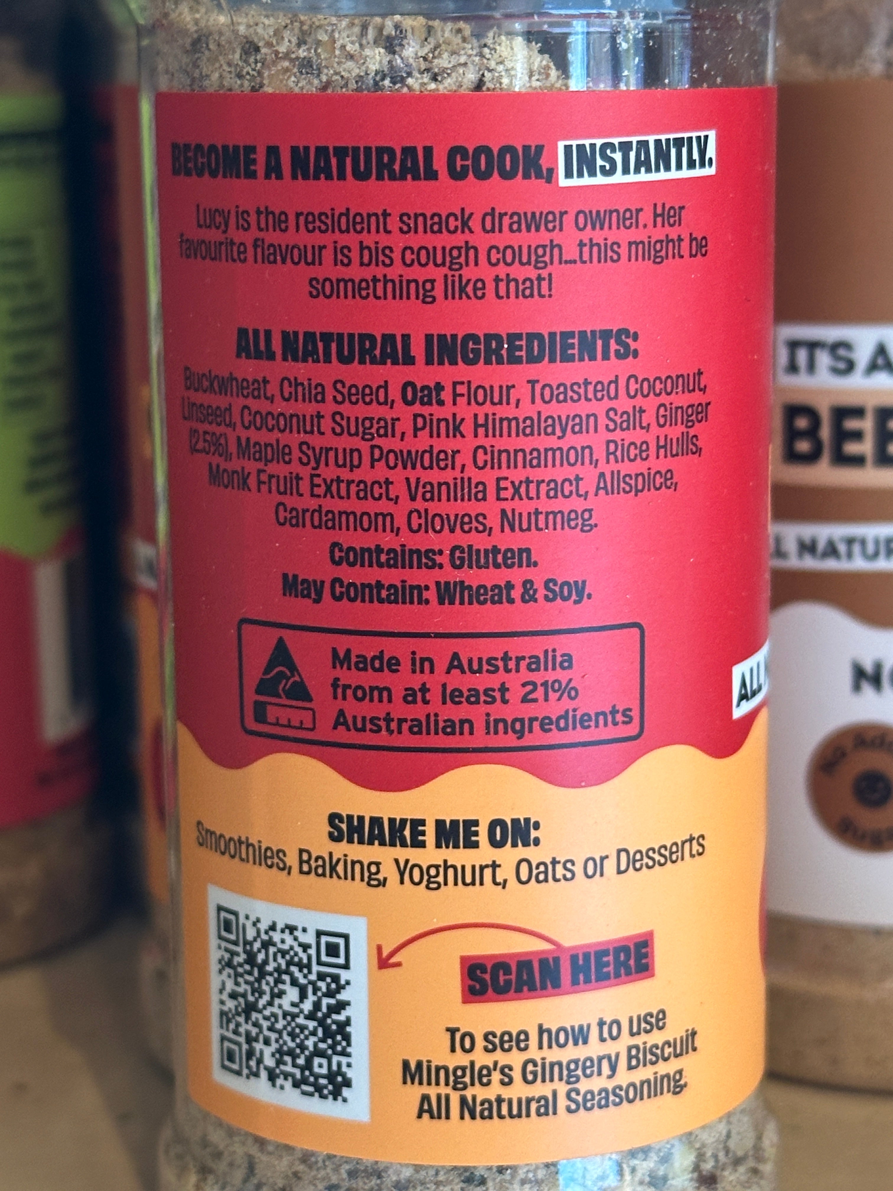 Mingle Lucy's Gingery Biscuit Sweet Topper Seasoning 130g