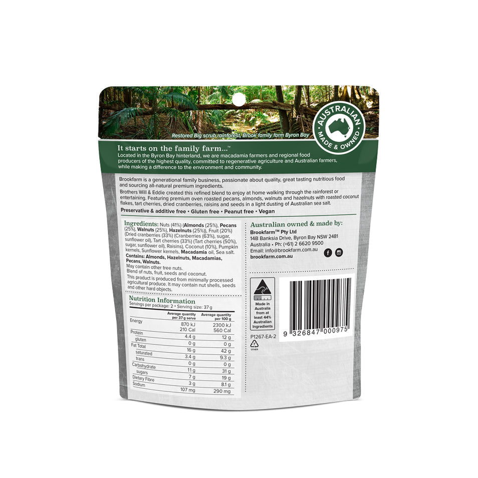 Brookfarm - NUT & FRUIT MIX COCONUT TART CHERRY 75g