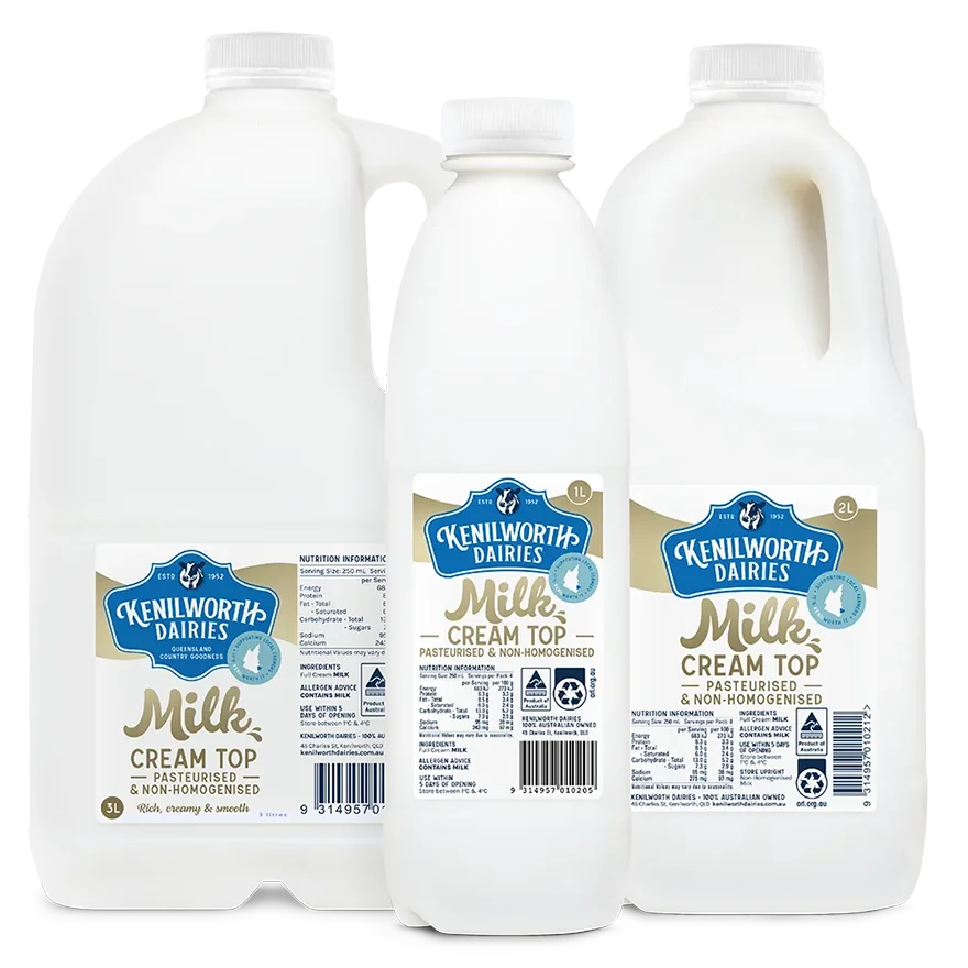 Kenilworth Dairy - Cream Top - Nono Homogenised - Full Cream Milk -2L