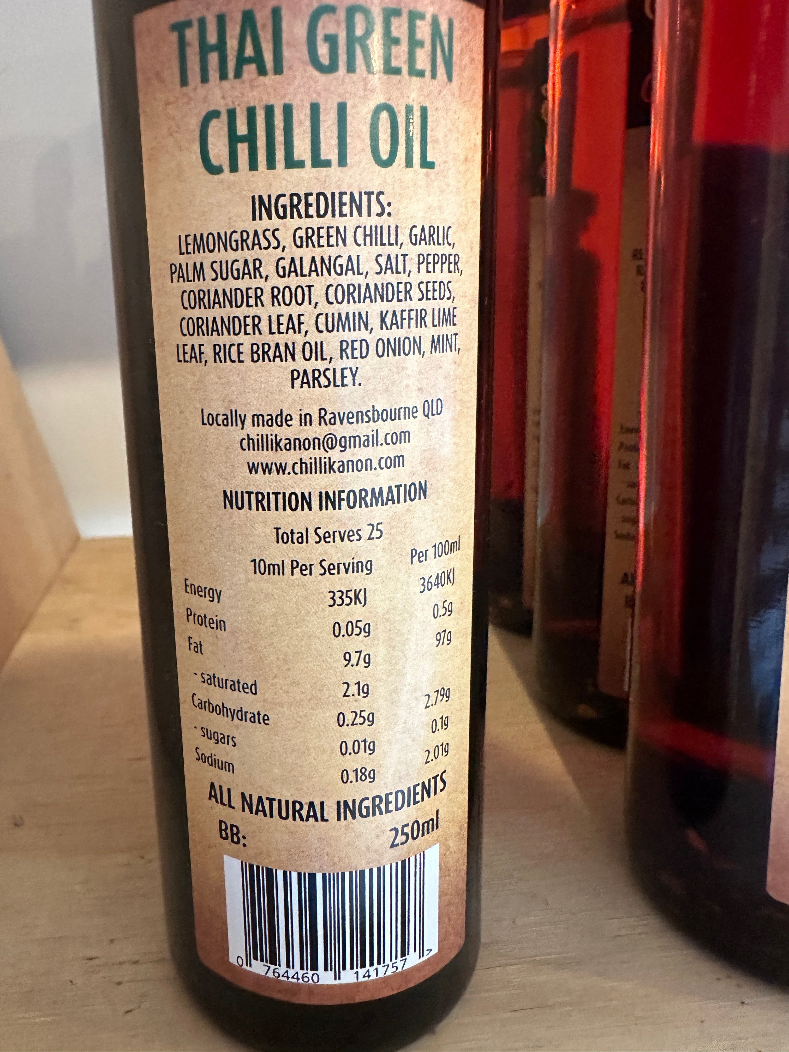 Chilli Kanon - Thai Green Chilli Oil - 250ml