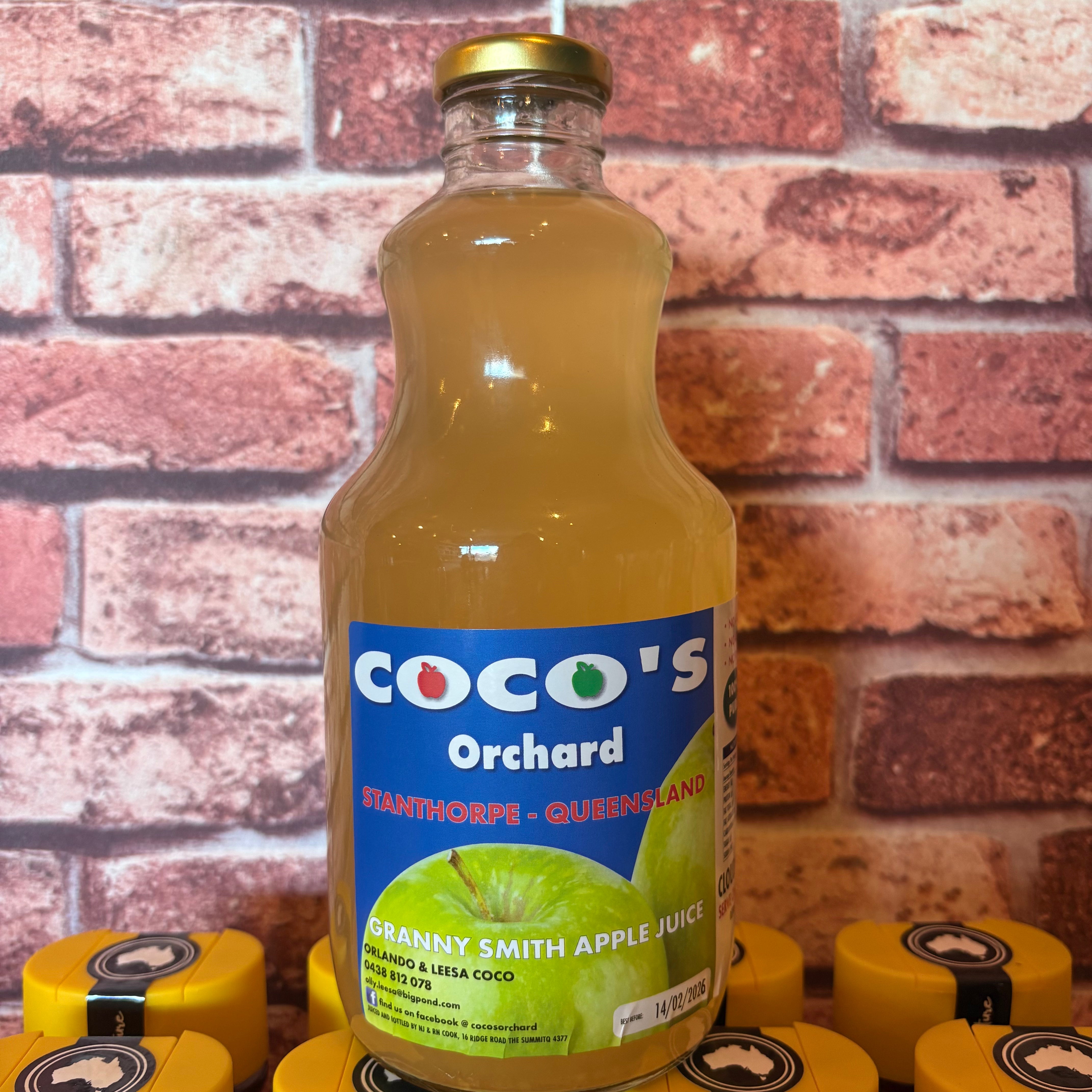 Coco's Pure Granny Smith Cloudy Apple Juice (1L)