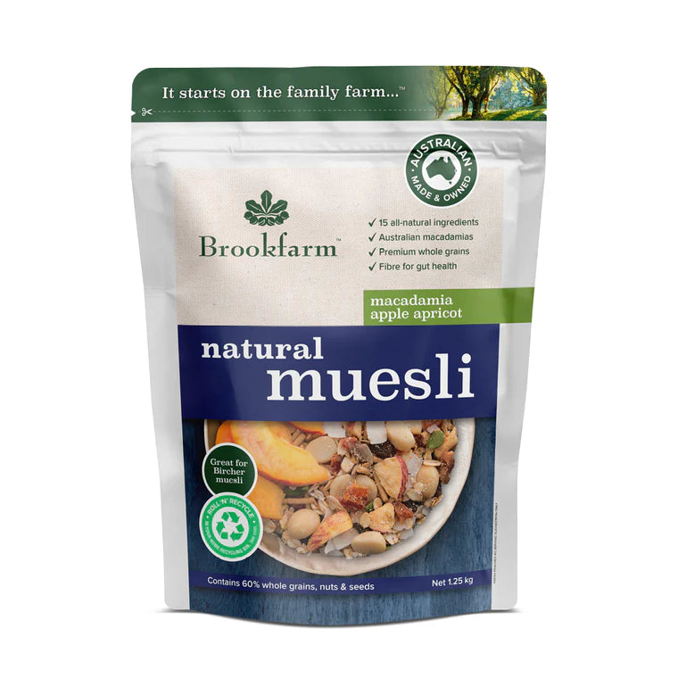 Brookfarm - Natural Muesli Macadamia Apple & Apricot (1.25kg)