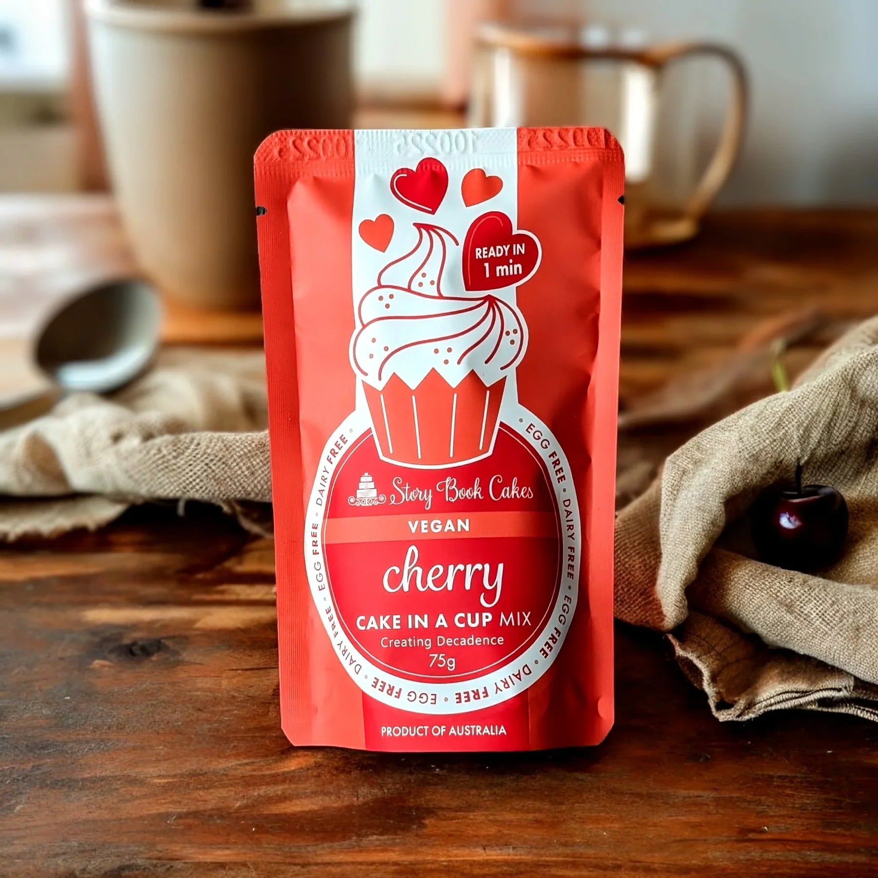 Story Book Cakes - Vegan Cherry Cake in a Cup 75g