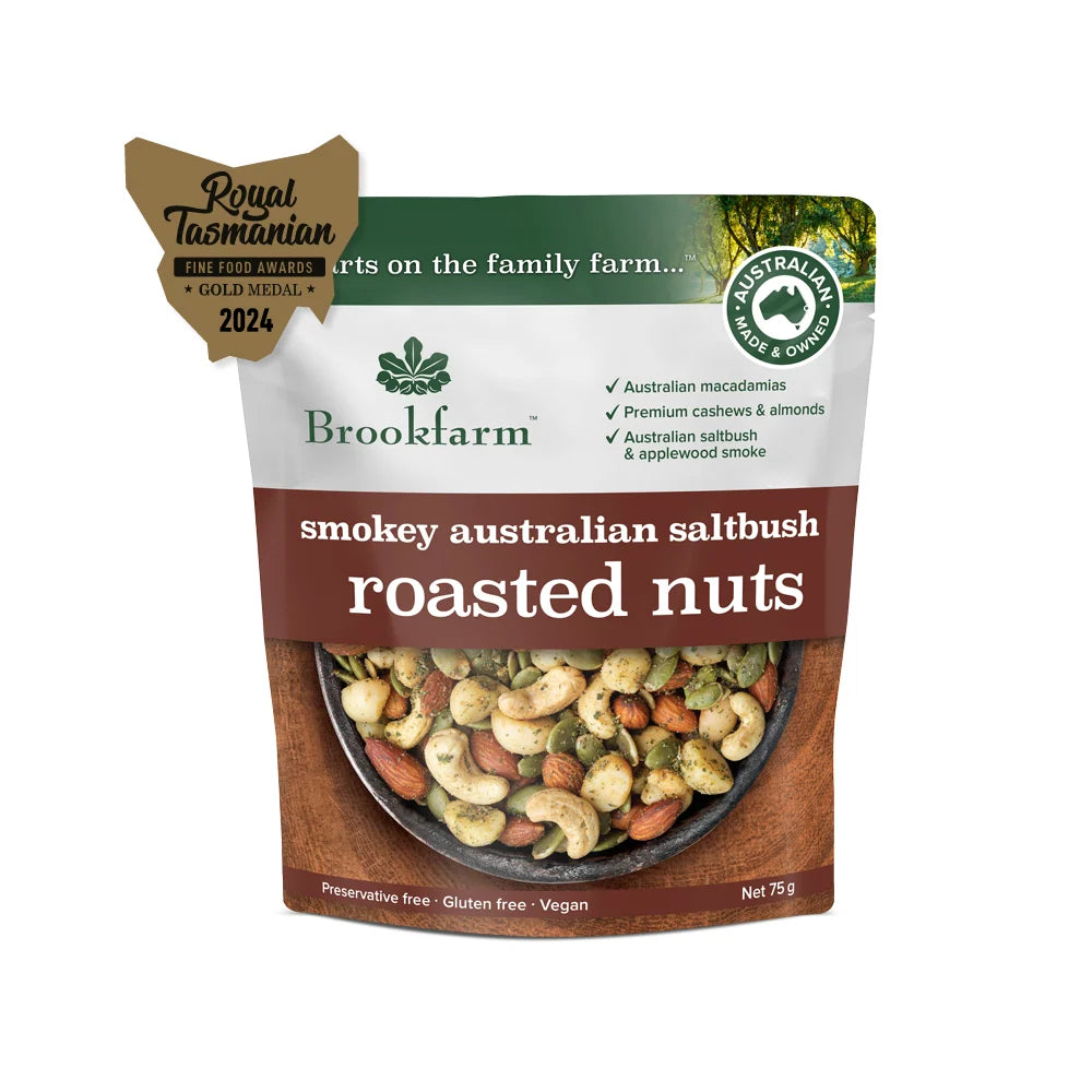 Brookfarm - ROASTED NUT MIX - SMOKEY AUSTRALIAN SALTBUSH 75g