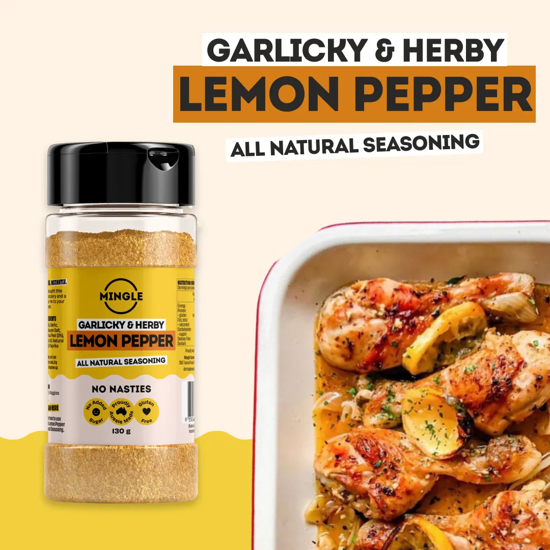 Mingle LEMON PEPPER SEASONING LARGE BOTTLE 130g
