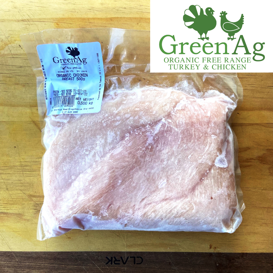 GreenAg Organic Chicken Breasts 500g