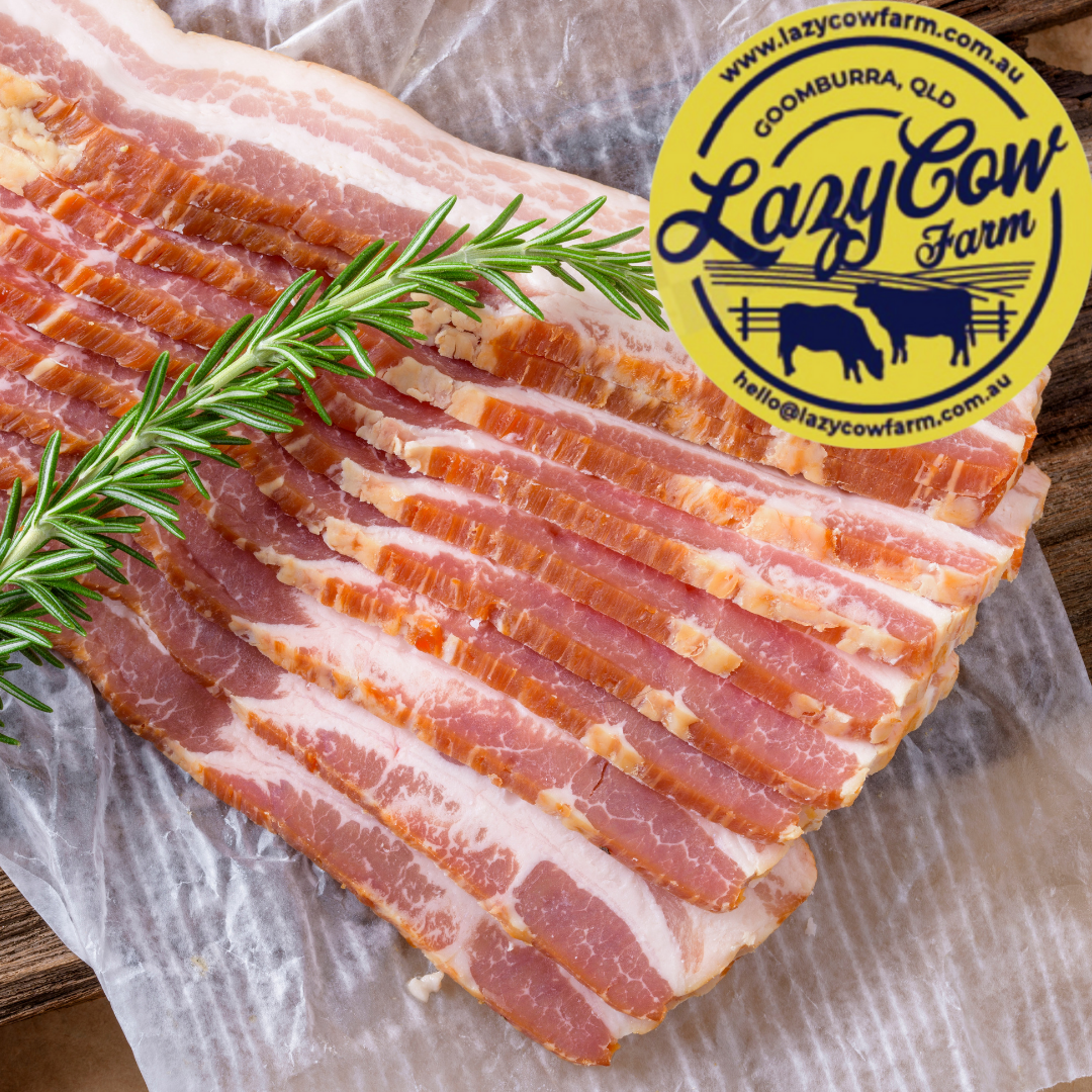 Lazy Cow   Farm Bacon. Nitrate Free 250g