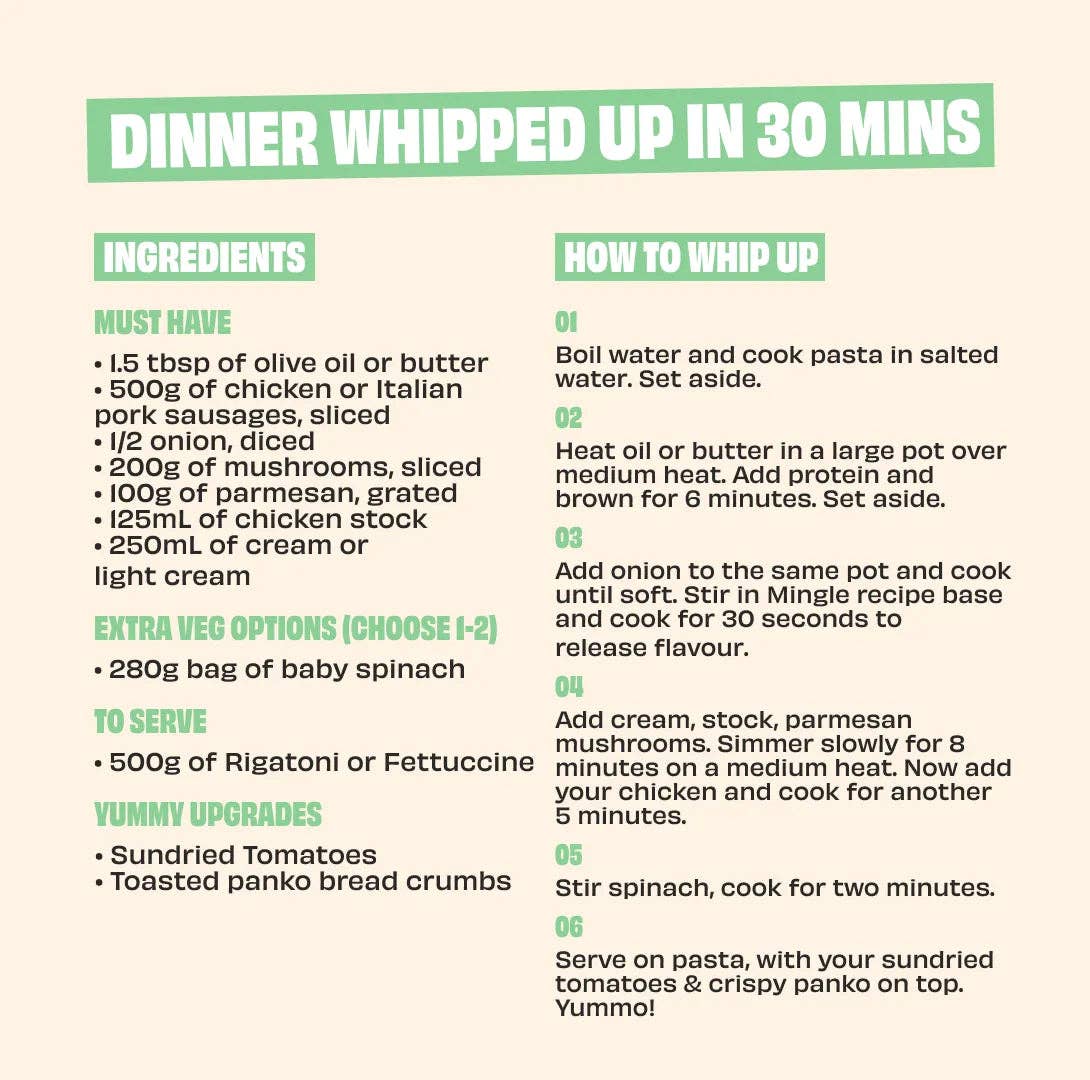 Mingle CREAMY ALFREDO RECIPE BASE SAUCE