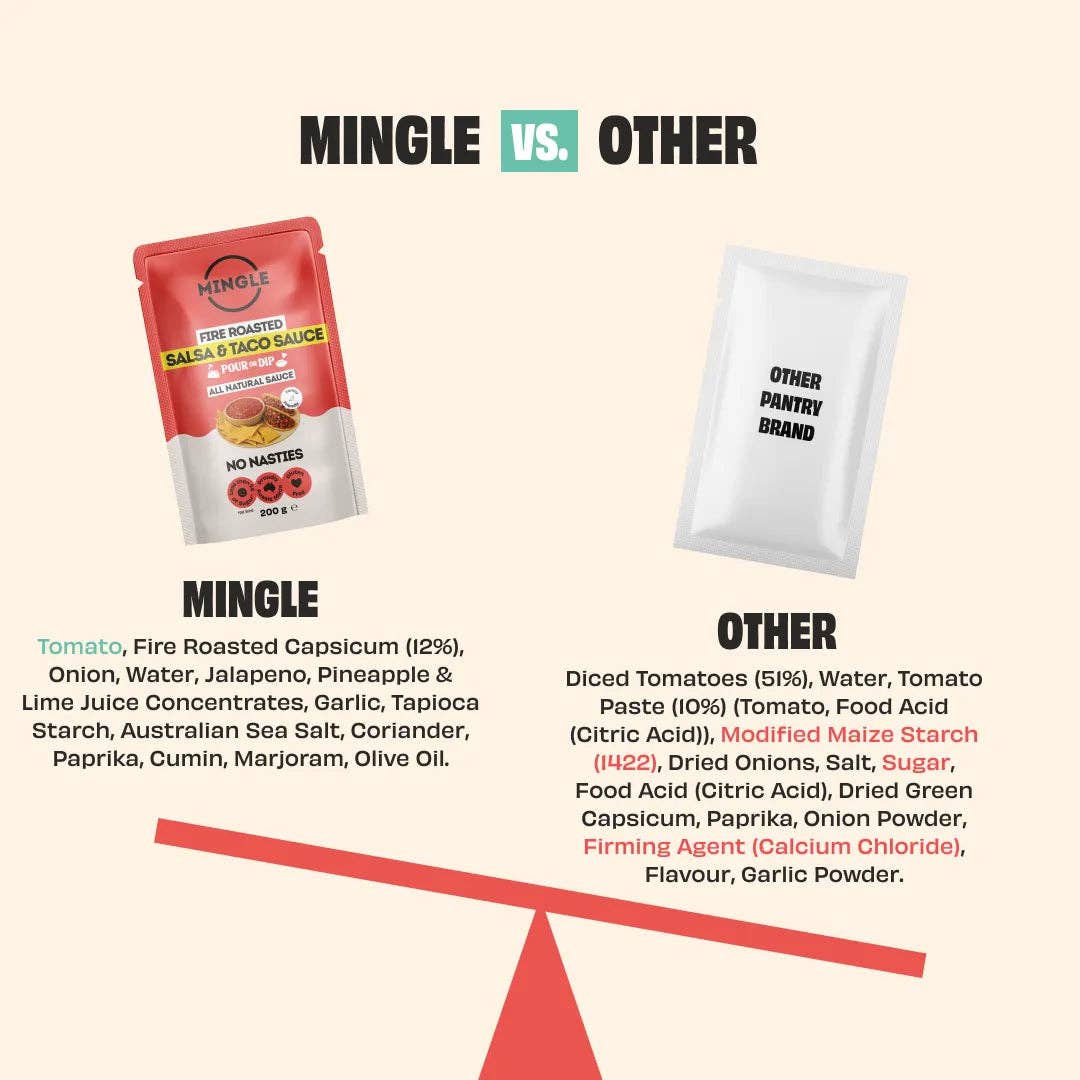 Mingle FIRE ROASTED SALSA & TACO SAUCE