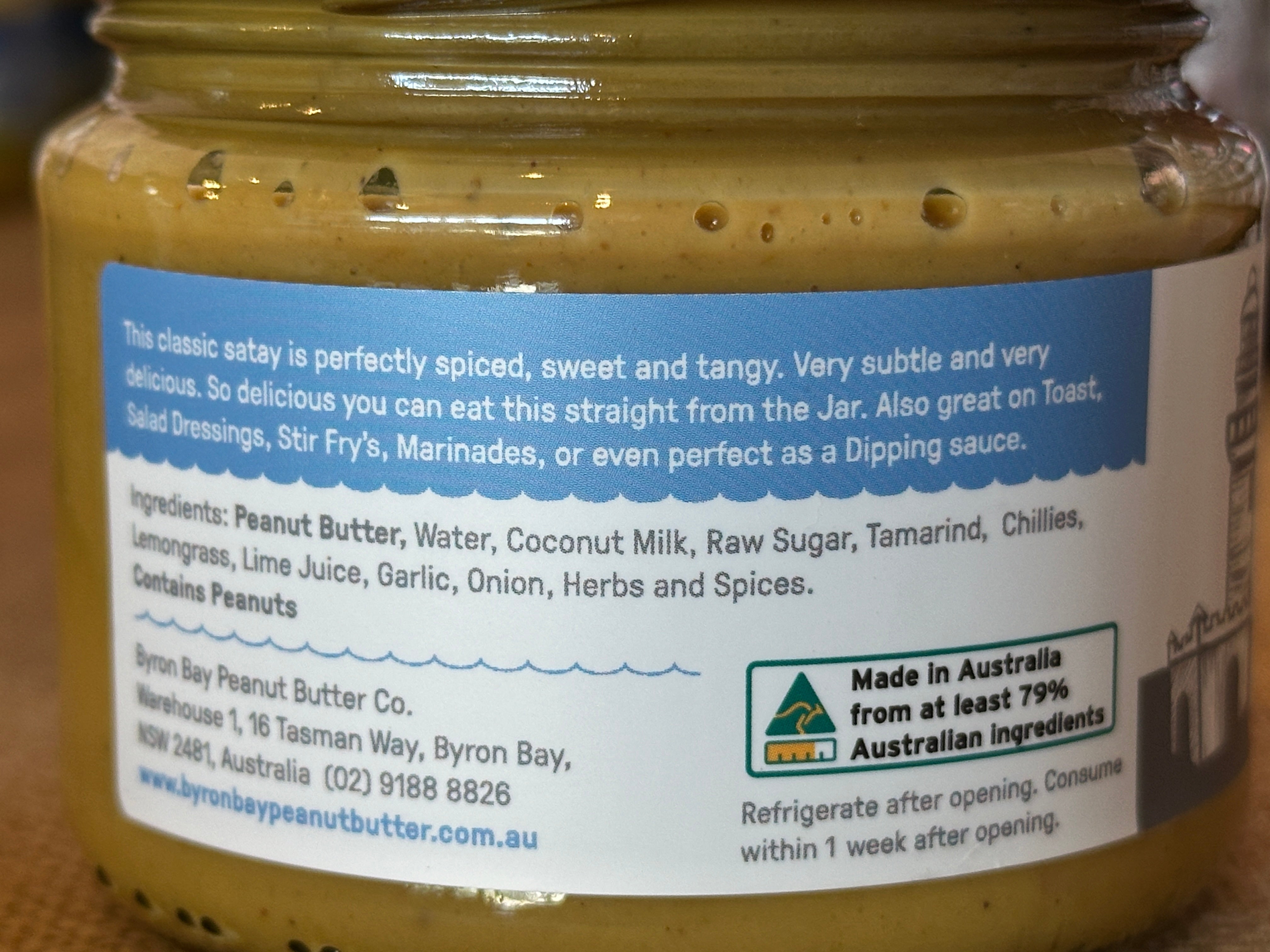 The Byron Co-op Satay Sauce - Original: 300ml