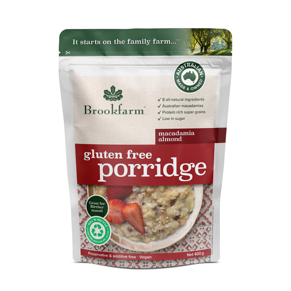 Brookfarm -  Gluten Free Porridge Macadamia & Almond  (400g)