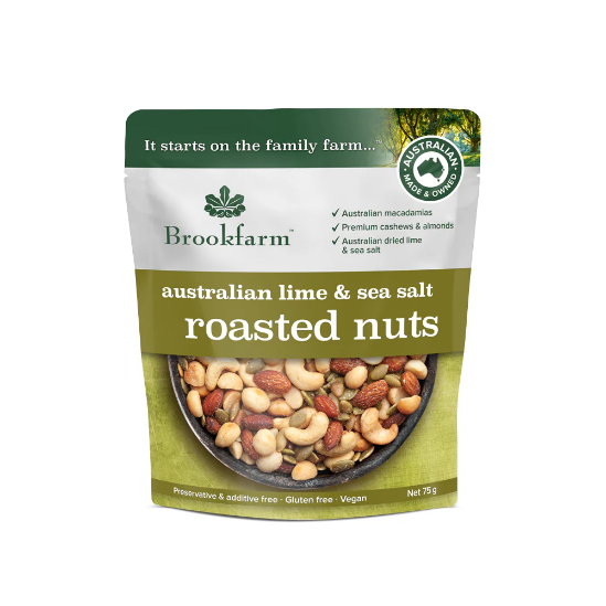Brookfarm - NUT & FRUIT MIX - ROASTED NUTS AUSTRALIAN LIME & SEA SALT