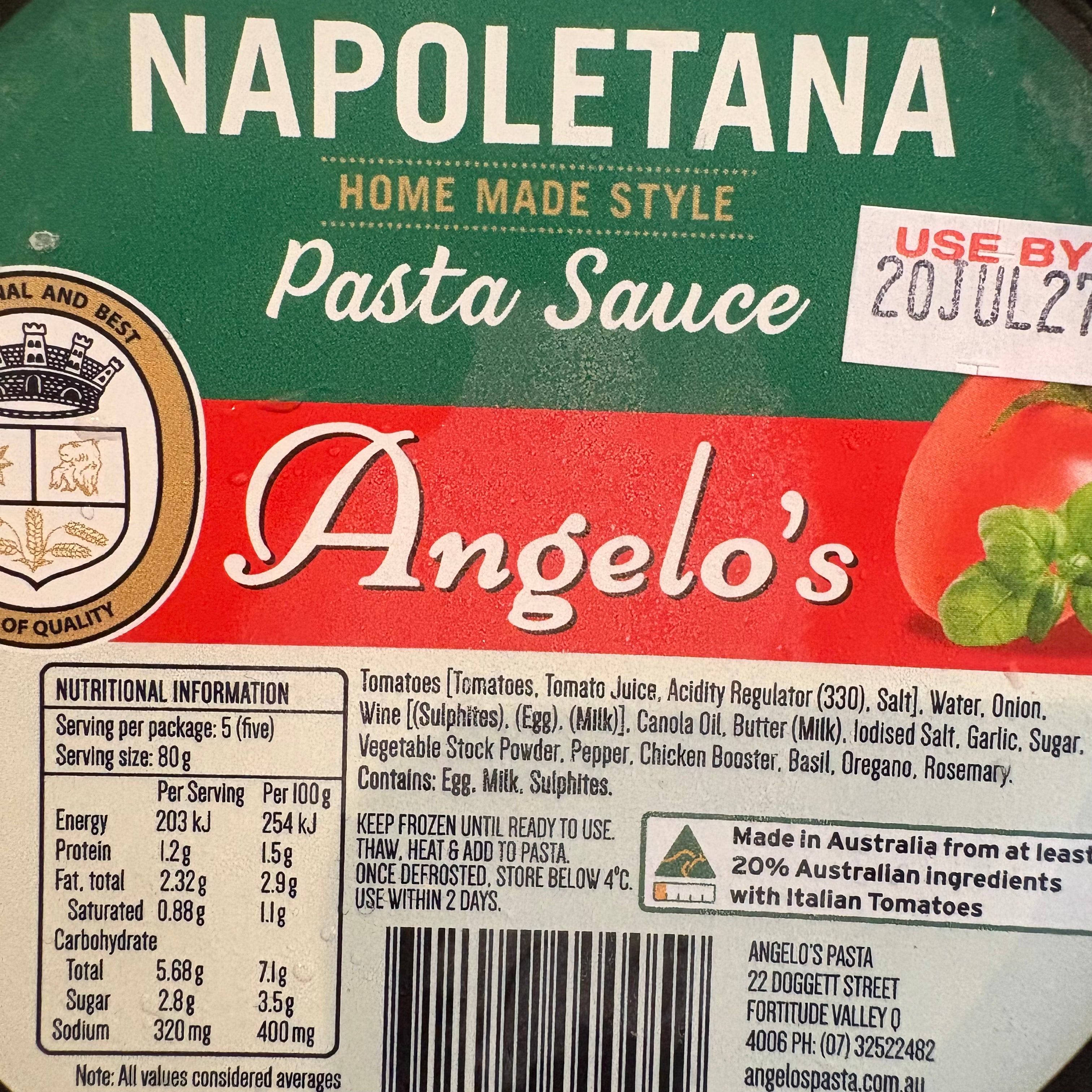 Angelo’s  - Napoletana Sauce 400g