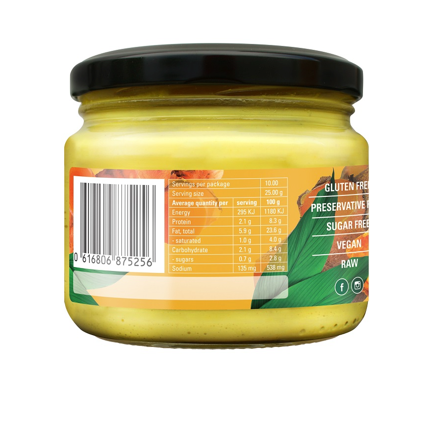 Kehoe's Organic Turmeric Cashew Cheese - 250g