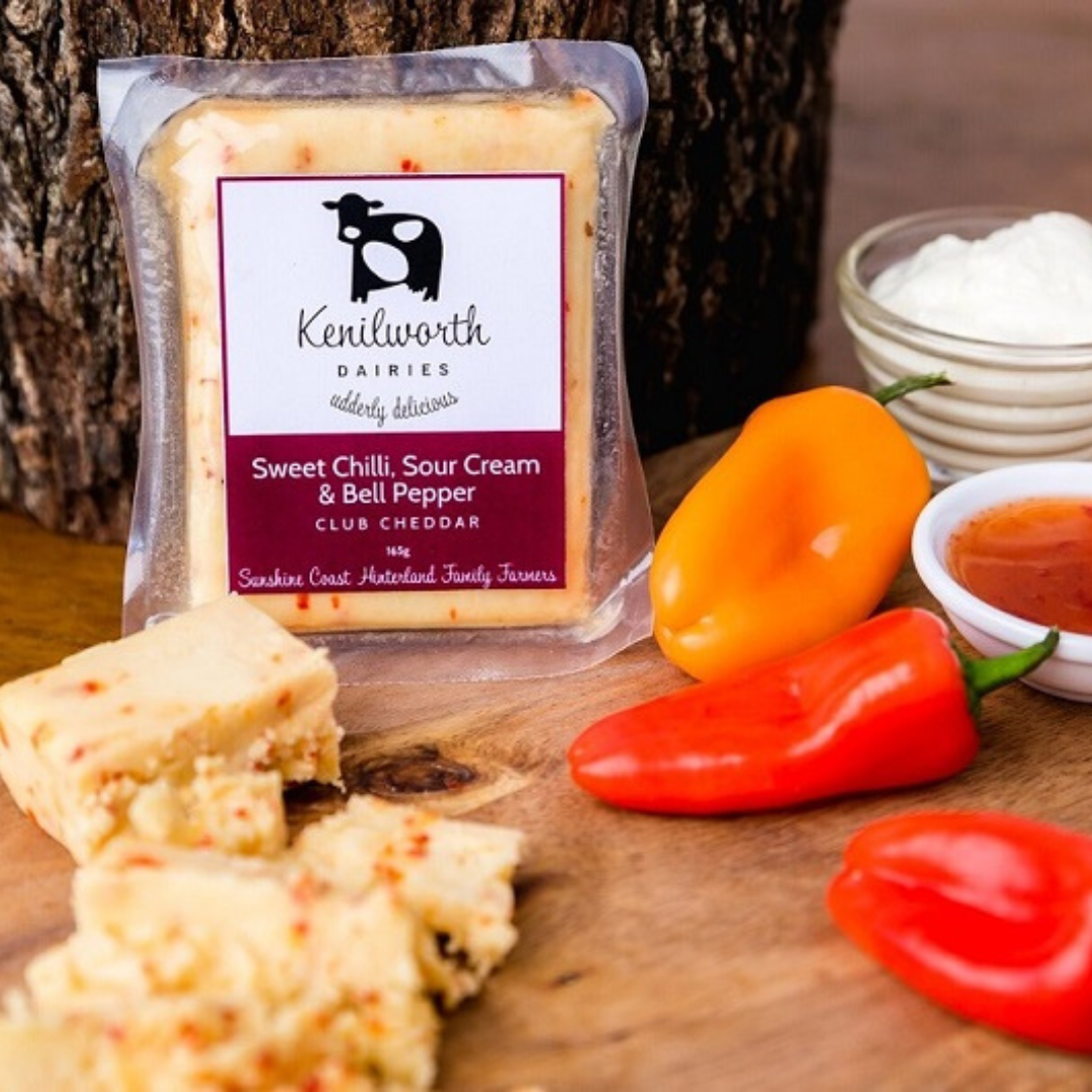 Kenilworth Dairies -Sweet Chilli,Sour Cream & Bell Pepper - Club Cheddars -165g