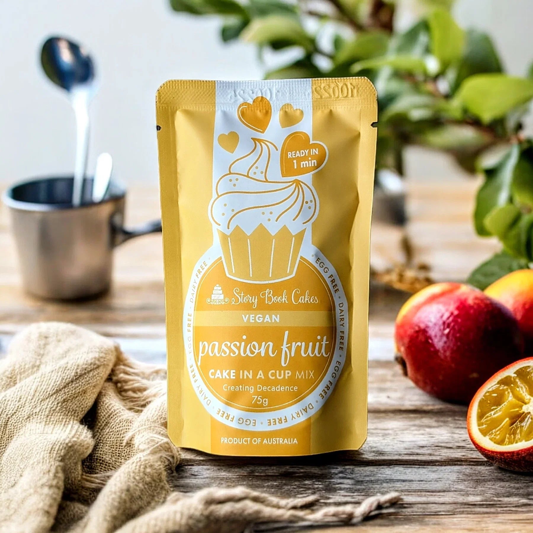Story Book Cakes - Vegan Passionfruit Cake in a Cup 75g