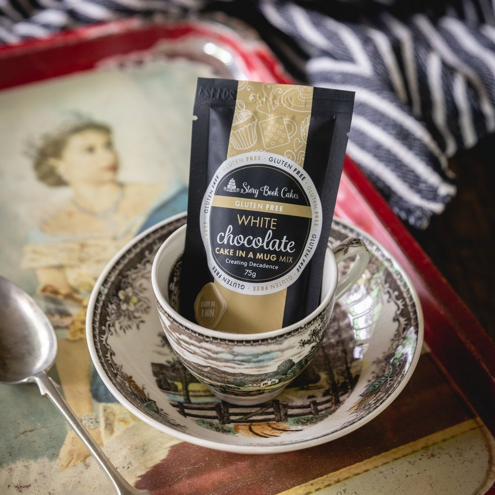 Story Book Cakes -Gluten Free - Gluten Free - White Chocolate Mud Cake in a Mug 75g
