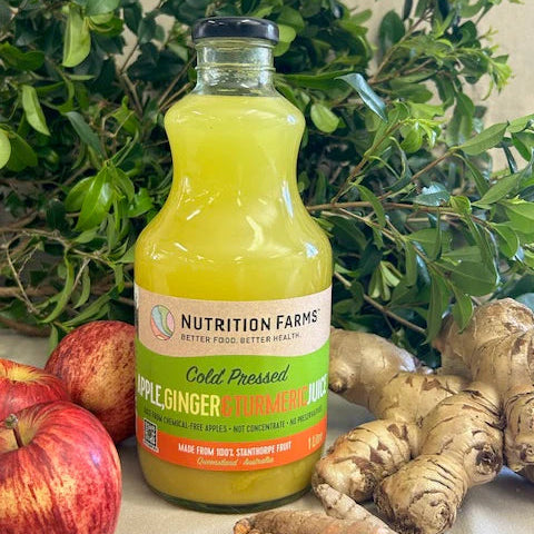 Nutrition Farms - Pure Apple, Ginger + Tumeric Juice - 1 Lt