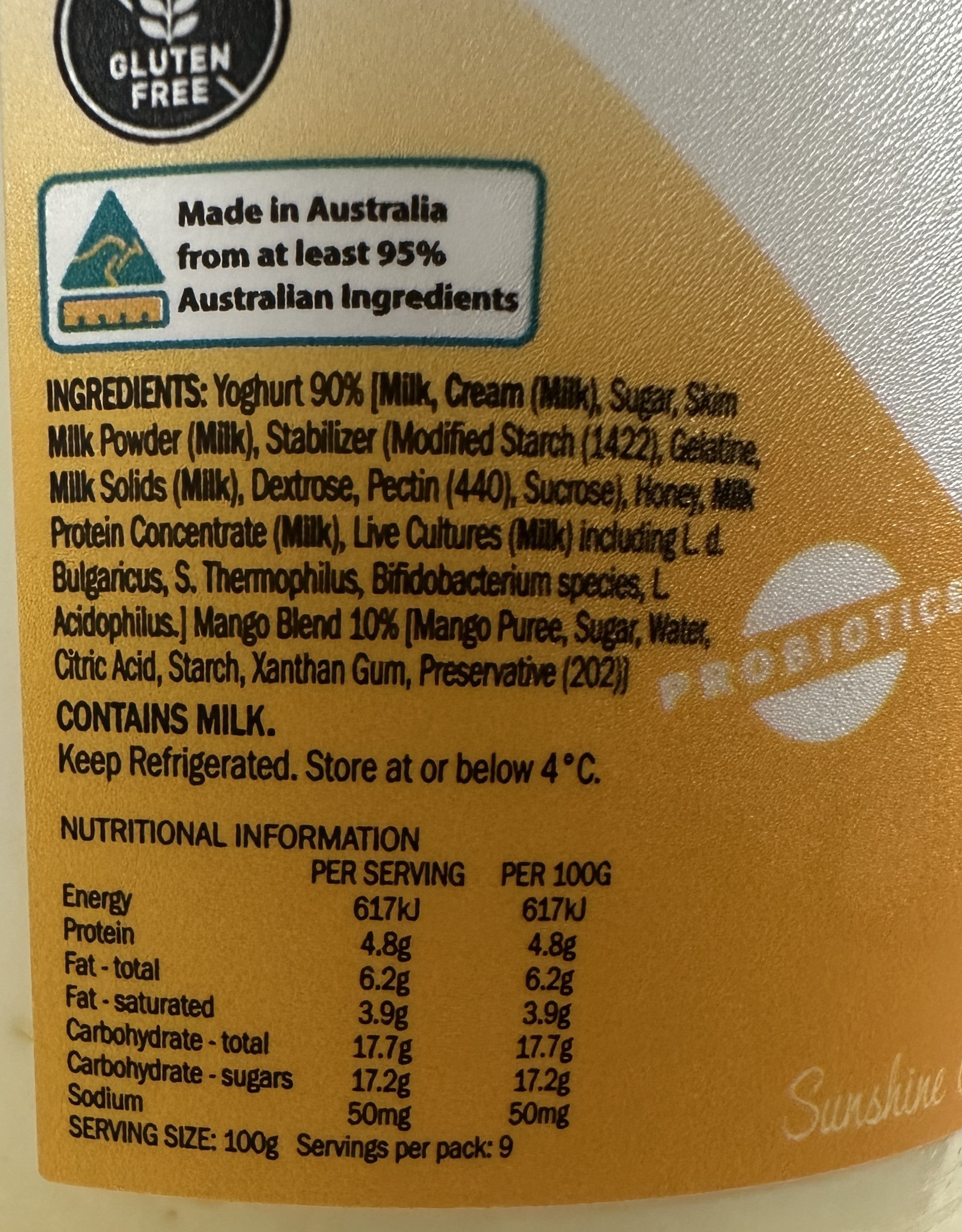 Kenilworth Dairies - Mango Yoghurt - 900g