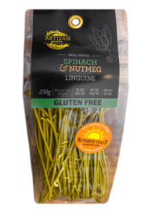 Artisan Pasta - Spinach & Nutmeg Linguine - Gluten FREE - 250g